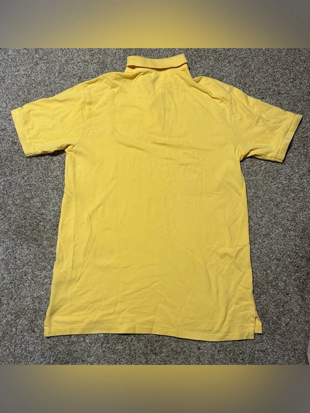 Ralph Lauren Yellow Polo Shirt with Navy Pony - Size Large Tall